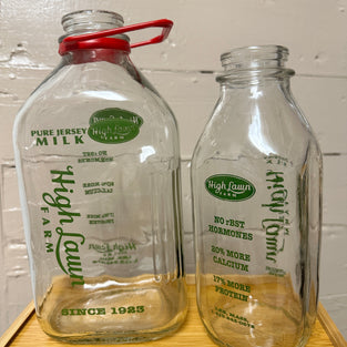 High Lawn Farm Glass Milk Bottle