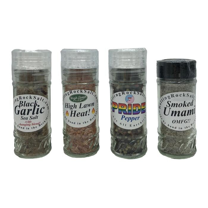 Rolling Rock Salt Grinders
